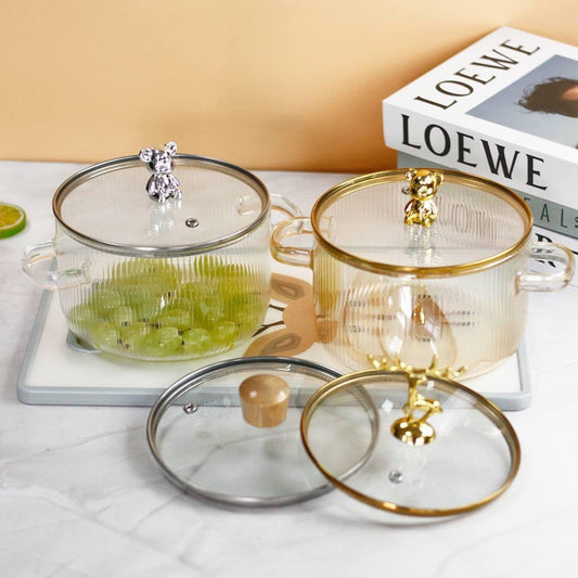 16cm Transparent Glasspot