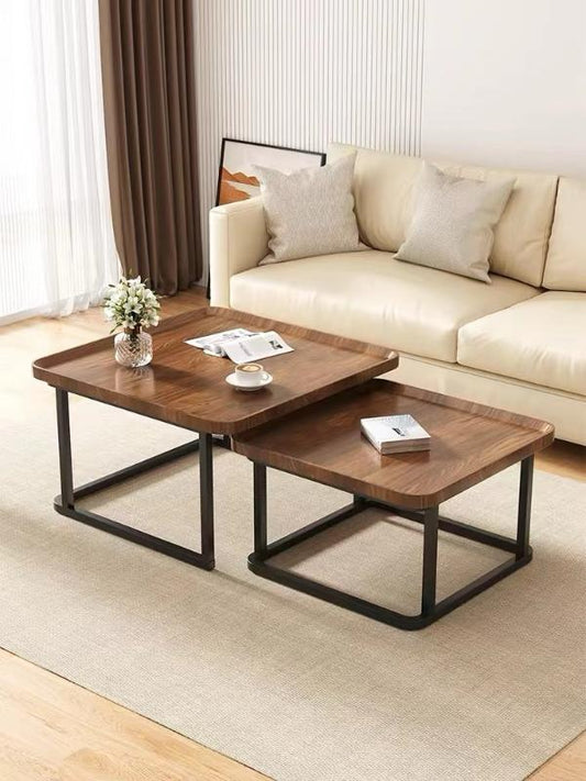 2 in 1 Brown Square Center Table