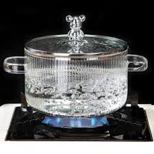 16cm Transparent Glasspot