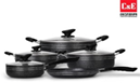 Black set of pots